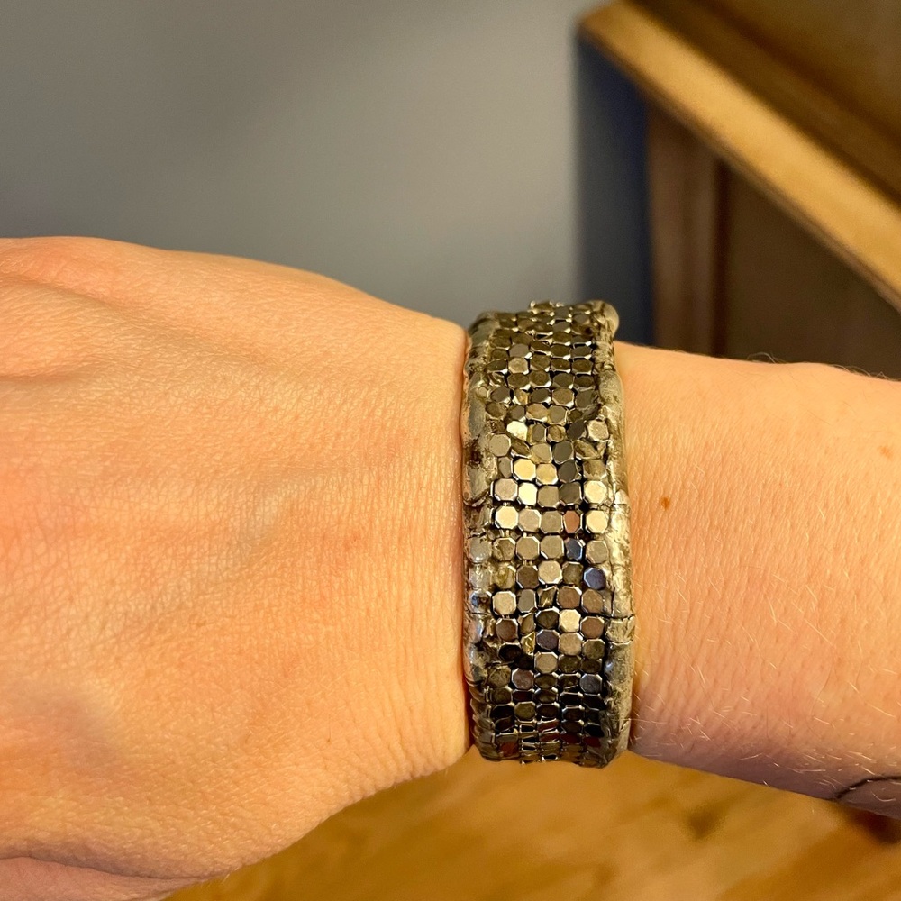 Mikal Winn Silver Mesh Brass Cuff